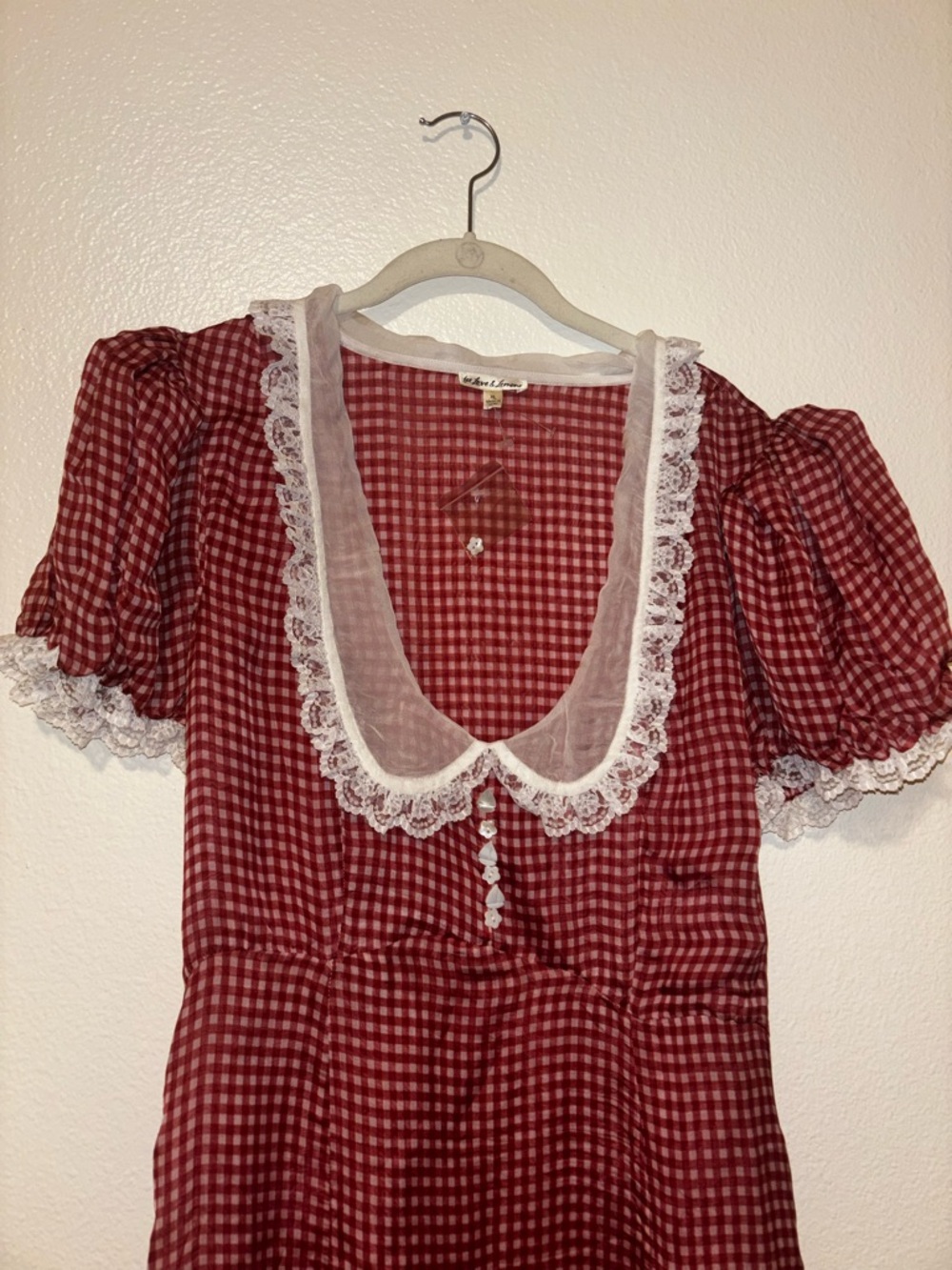 For love and lemons Bradford Gingham Maxi Dress NWOT XL - Picture 6 of 8
